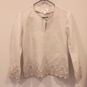 Talbots embroidered top